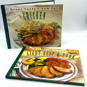 Time-Life "Great Taste Low Fat" Spiral Cook Books: Chicken & Light Beef / Pork